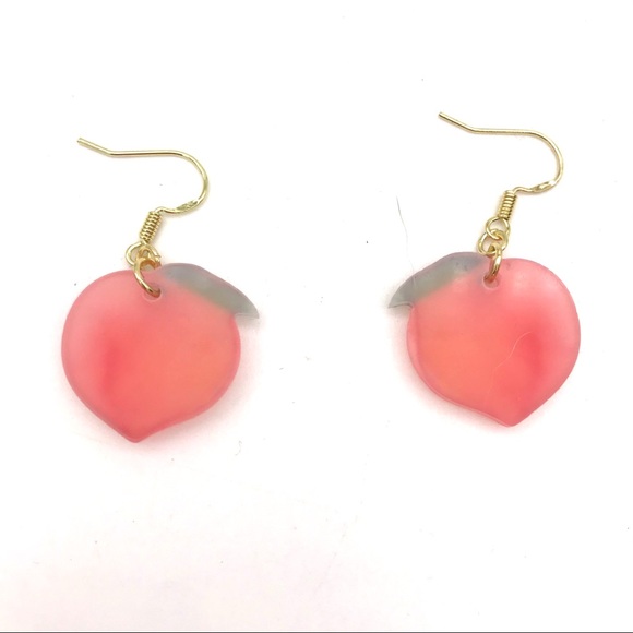 Pretty As A Georgia Peach Drop Resin Earrings - Picture 9 of 11